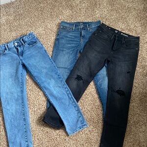 Stylish Blue and Black Jeans Set